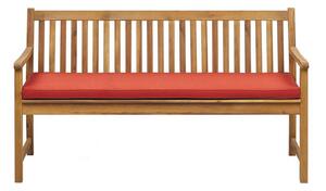 Zahradní lavice 160 cm VESTFOLD (dřevo) (tmavě červený podsedák). 1022842