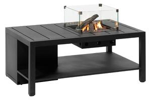 Černý zahradní stůl s ohništěm COSI Cosiflow, 120 x 80 cm