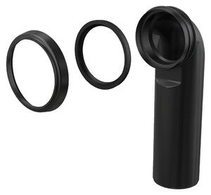 Alcadrain, koleno odpadu 90° Slim pro podlahové WC, DN 90 × DN 90, délka 285 mm, polyethylen (PE), černá barva