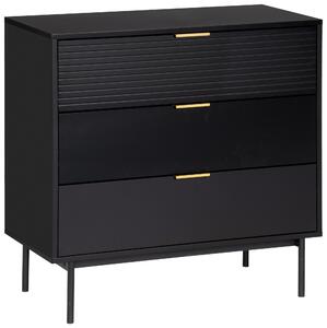 KOMODA, černá, barvy zlata, 80/80/40 cm Livetastic - Široké komody, Online Only