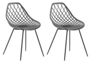 Set 2 ks. jídelních židlí CANOR (černá). 1022899