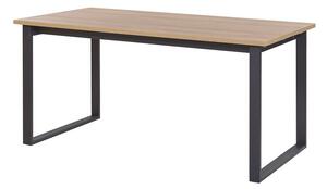 Jídelní stůl BARNO (tmavé dřevo + černá) (pro 6 osob). 1022928
