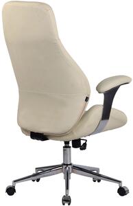 Kancelářská židle Selby - pravá kůže | krémová
