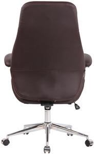 Kancelářská židle Selby - pravá kůže | kávová