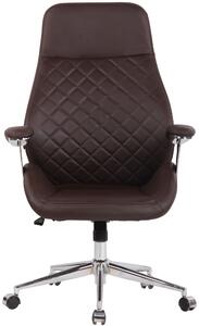 Kancelářská židle Selby - pravá kůže | kávová