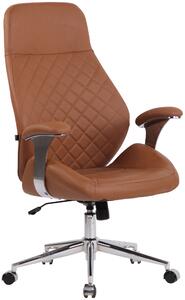 Kancelářská židle Selby - pravá kůže | světle hnědá