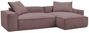 -25 % Dny MOMENTI– Bobochic Paris Růžová rohová pohovka Boheme 302 cm, levá/pravá