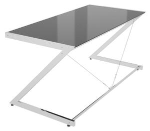 Dizajnový stůl Prest chromovaný černá