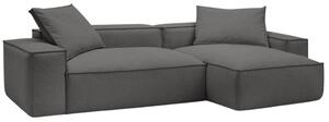 -25 % Dny MOMENTI– Bobochic Paris Tmavě šedá rohová pohovka Boheme 302 cm, levá/pravá