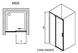Ravak Matrix sprchové dveře 100 cm posuvné 0WPA0100Z1