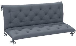 Outsunny Polstr na Lavici pro 3 Osoby 150 x 98 x 8 cm s Popruhy, Zádový Polstr pro Vnitřní/Venkovní Čalounění, Polstr na Zahradní Lavici, Zahradní Náb