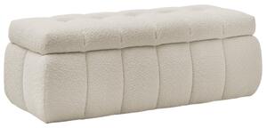 -25 % Dny MOMENTI– Bobochic Paris Béžová bouclé lavice Mont-Blanc 144 cm s úložným prostorem