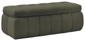 -25 % Dny MOMENTI– Bobochic Paris Zelená bouclé lavice Mont-Blanc 144 cm s úložným prostorem
