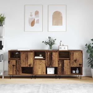 Servírovací skříň 3 ks Staré dřevo 60 x 35 x 70 cm 3394563