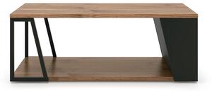Konferenční stolek s deskou v dekoru ořechového dřeva 100x55 cm Albi - TemaHome