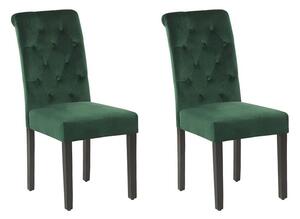 Set 2 ks. jídelních židlí VALLA II (tmavě zelená). 1023207