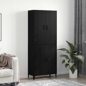 Vysoký bufet 2 ks Černý dub 69,5 x 34 x 180 cm Kompozitní dřevo 3394571
