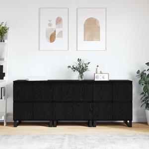 Servírovací skříň 3 ks Černý dub 60 x 35 x 70 cm 3394577