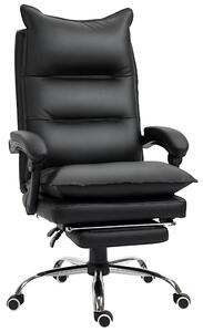 Vinsetto Kancelářská židle s funkcí houpání, ergonomická pracovní židle, výškově nastavitelná otočná židle s opěrkou nohou, potažená, až do zátěže 135