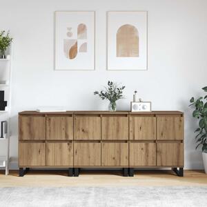 Servírovací skříň 3 ks Artisanový dub 60 x 35 x 70 cm 3394576