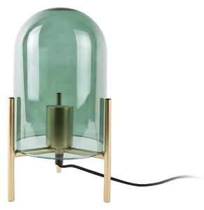 Zelená skleněná stolní lampa Leitmotiv Bell, výška 30 cm