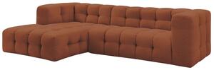 -25 % Dny MOMENTI– Bobochic Paris Terakotově oranžová rohová pohovka Cloud 288 cm, levá