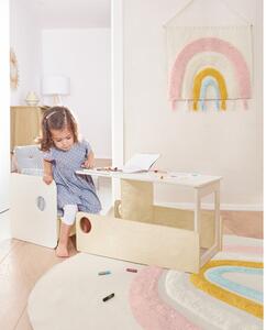 Béžový dětský koberec s vysokým podílem bavlny Kave Home Thaide, ø 100 cm