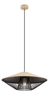 Redo 01-3011 - Lustr na lanku GRILL 1xE27/42W/230V pr. 49,5 cm černá/béžová