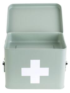 Mentolově zelená kovová lékárnička PT LIVING Medicine, šířka 21,5 cm