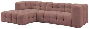 -25 % Dny MOMENTI– Bobochic Paris Růžová rohová pohovka Cloud 288 cm, levá