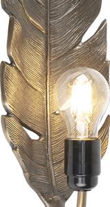 Nástěnná lampa ve stylu Art Deco bronzová - Leaf