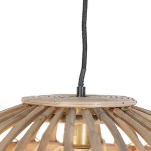 Venkovská závěsná lampa přírodní bambus - Cane Ball 50