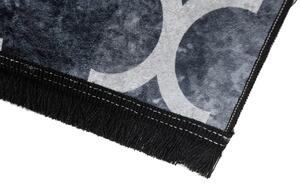 Chemex Moderní koberec Life - mřížka 1 - černý Rozměr koberce: 160x230 cm