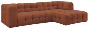 -25 % Dny MOMENTI– Bobochic Paris Terakotově oranžová rohová pohovka Cloud 288 cm, pravá