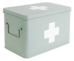 Mentolově zelená kovová lékárnička PT LIVING Medicine, šířka 31,5 cm