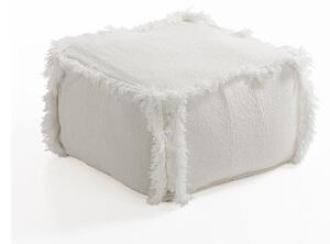 Bílý bavlněný sedací puf Tomasucci Koko