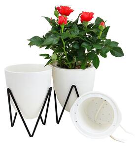 Bílý samozavlažovací květináč Tomasucci Poppy, ø 19 cm