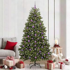Umělý vánoční stromeček 210 cm 300 LED Teplá bílá PVC a ocel 3395700
