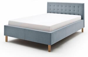 Modrošedá dvoulůžková postel Meise Möbel Malin, 120 x 200 cm