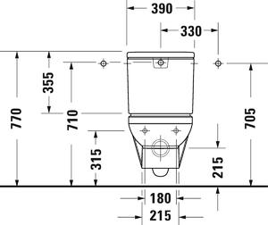 Duravit No. 1 kompaktní záchodová mísa bílá 25120920002