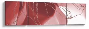Obraz - Červená abstraktní květina N⁰1 (170x50 cm)