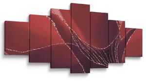 Obraz - Červená abstraktní květina N⁰2 (210x100 cm)