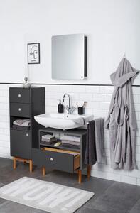 Antracitová vysoká závěsná koupelnová skříňka 40x100 cm Color Bath – Tom Tailor