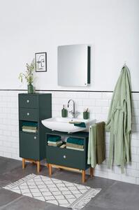 Tmavě zelená vysoká závěsná koupelnová skříňka 40x100 cm Color Bath – Tom Tailor