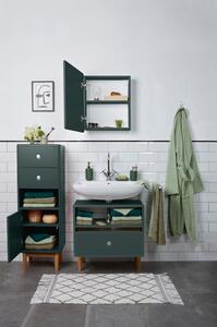 Tmavě zelená vysoká závěsná koupelnová skříňka 40x100 cm Color Bath – Tom Tailor