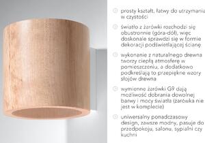 Sollux Lighting Orbis nástěnné svítidlo 1x40 W dřevo SL.0490