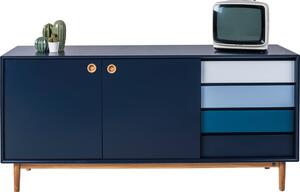 Tmavě modrá nízká komoda 170x80 cm Color Box – Tom Tailor