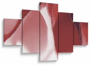Obraz - Červená abstraktní květina N⁰3 (125x70 cm)