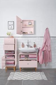 Růžová nástěnná koupelnová skříňka se zrcadlem Tom Tailor Color Bath