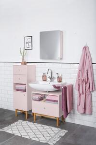 Růžová nástěnná koupelnová skříňka se zrcadlem Tom Tailor Color Bath